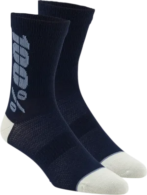 100% Rythym Socks - Navy/Slate - Large/XL 24006-455-18