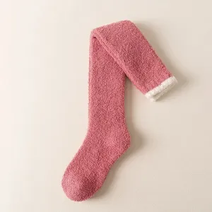 3Leaves Fuzzy Knee High Socks