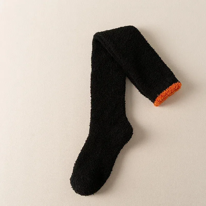 3Leaves Fuzzy Knee High Socks