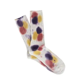 Anonymous Ism Scatter Dye Crew Socks Violet - ONE SIZE