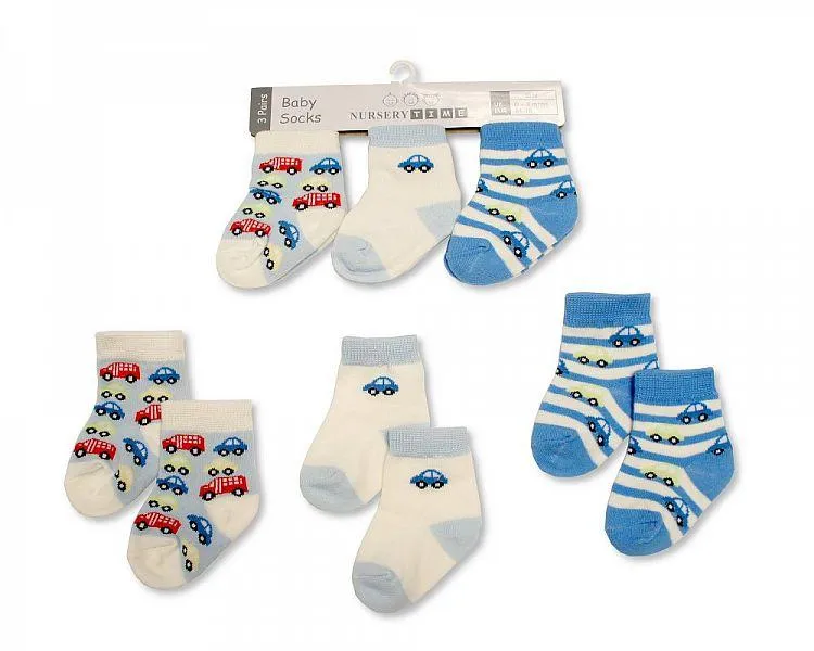 Baby Boys Socks - Cars - 0-6M (BW-61-2197)
