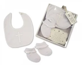 Baby Christening Bib and Socks Set [GP-2516-0710]