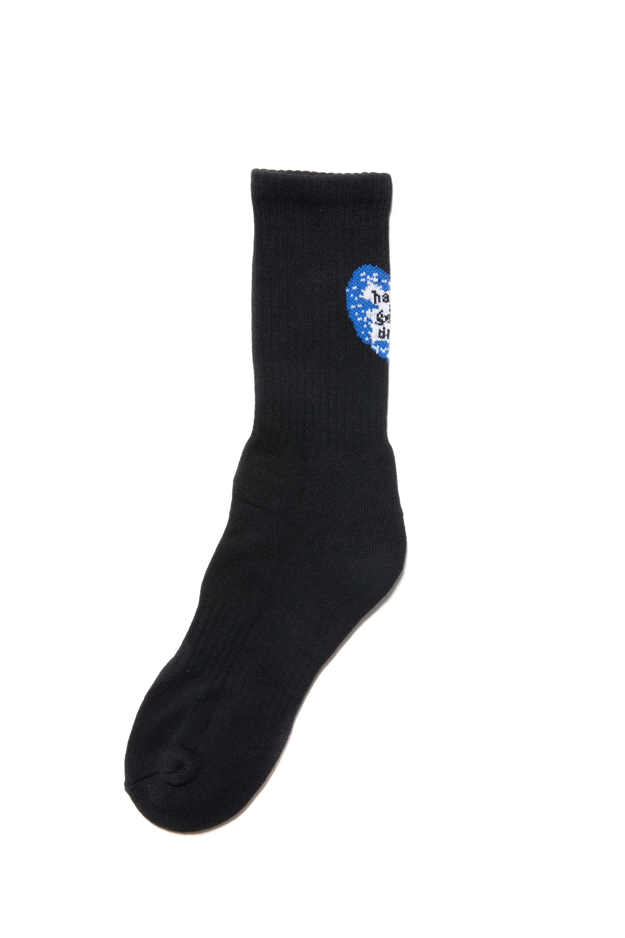 BACK BLUE HEART LOGO SOCKS BLACK