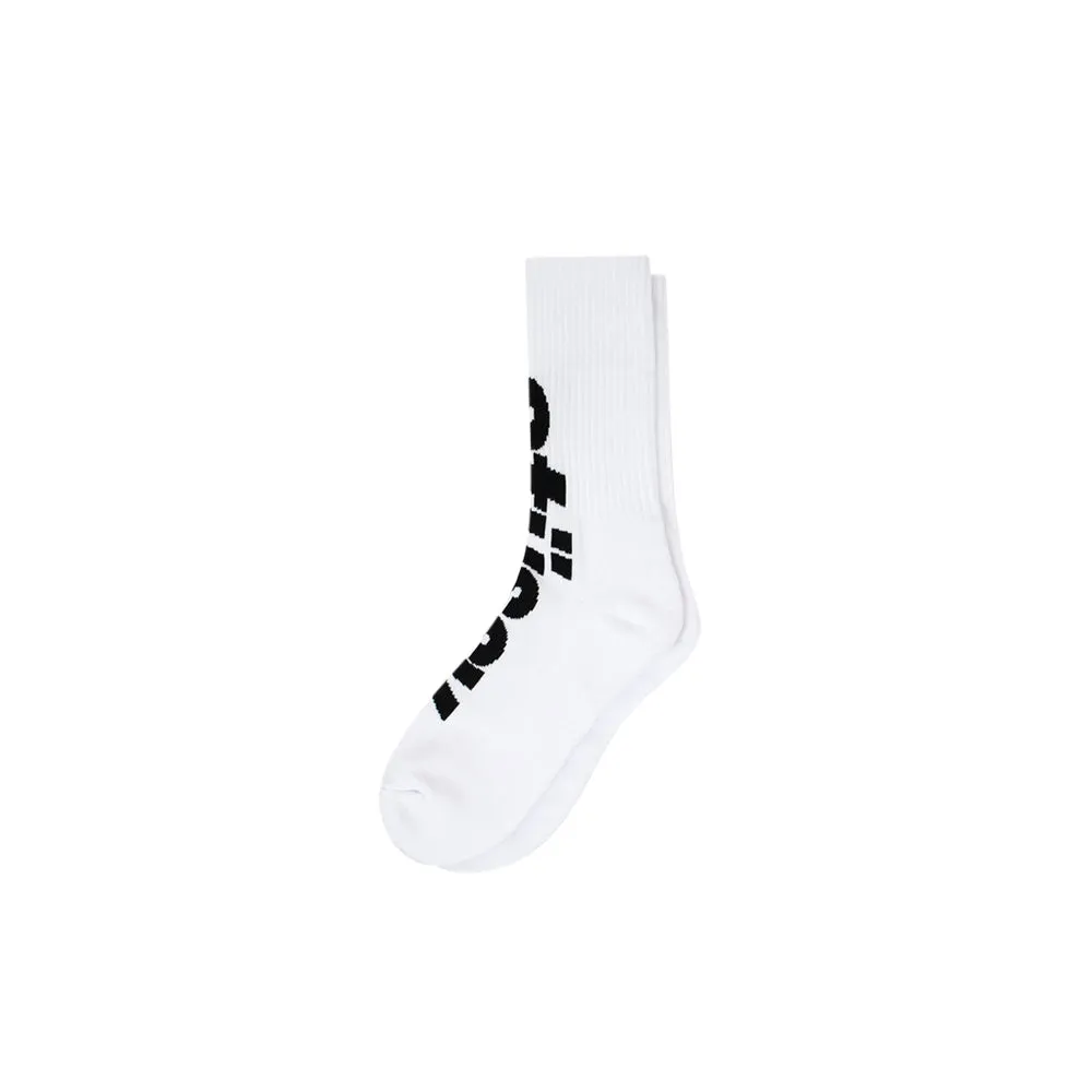Big Helvetica Crew Socks (white/black)