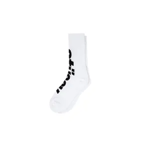 Big Helvetica Crew Socks (white/black)
