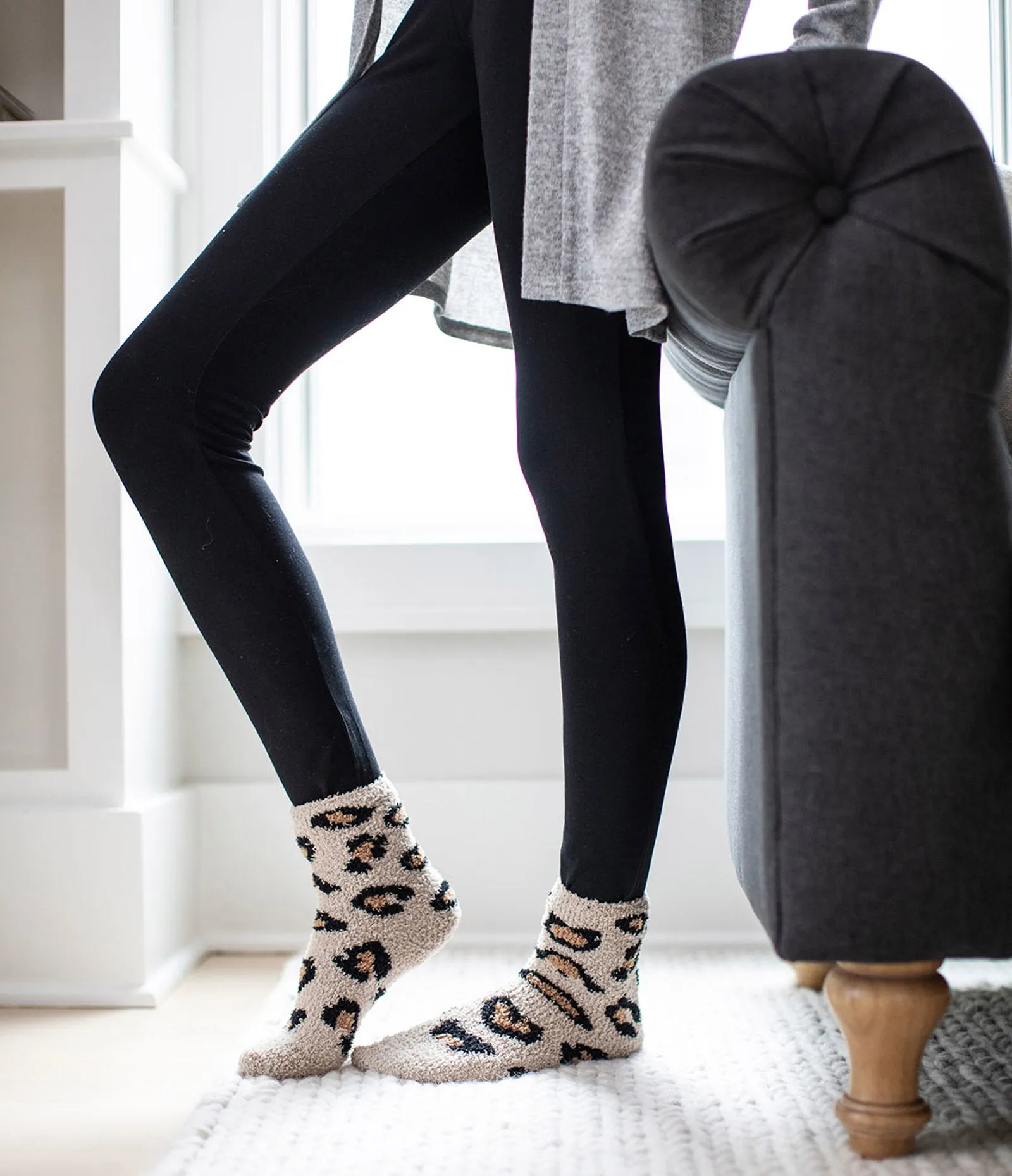 Cat Nap Lounge Socks in Tan