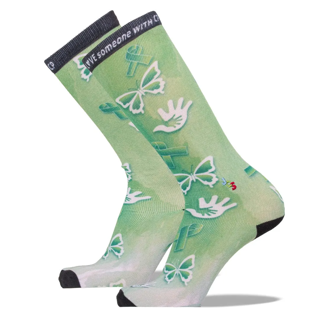 Cerebral Palsy Awareness Watercolor Knee High Sock