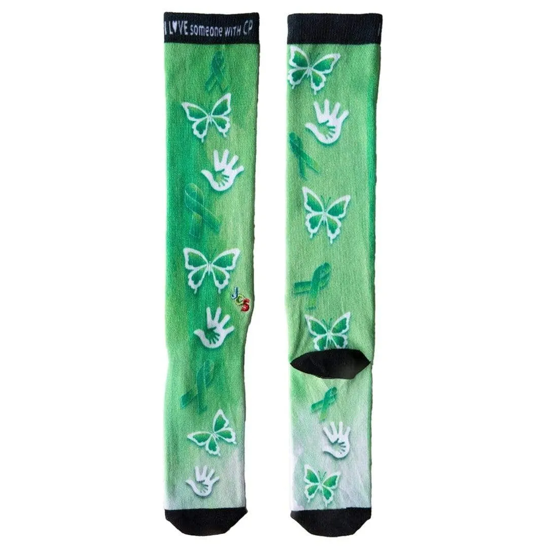 Cerebral Palsy Awareness Watercolor Knee High Sock