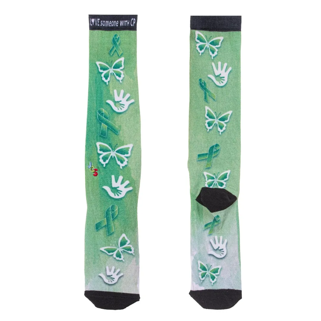 Cerebral Palsy Awareness Watercolor Knee High Sock
