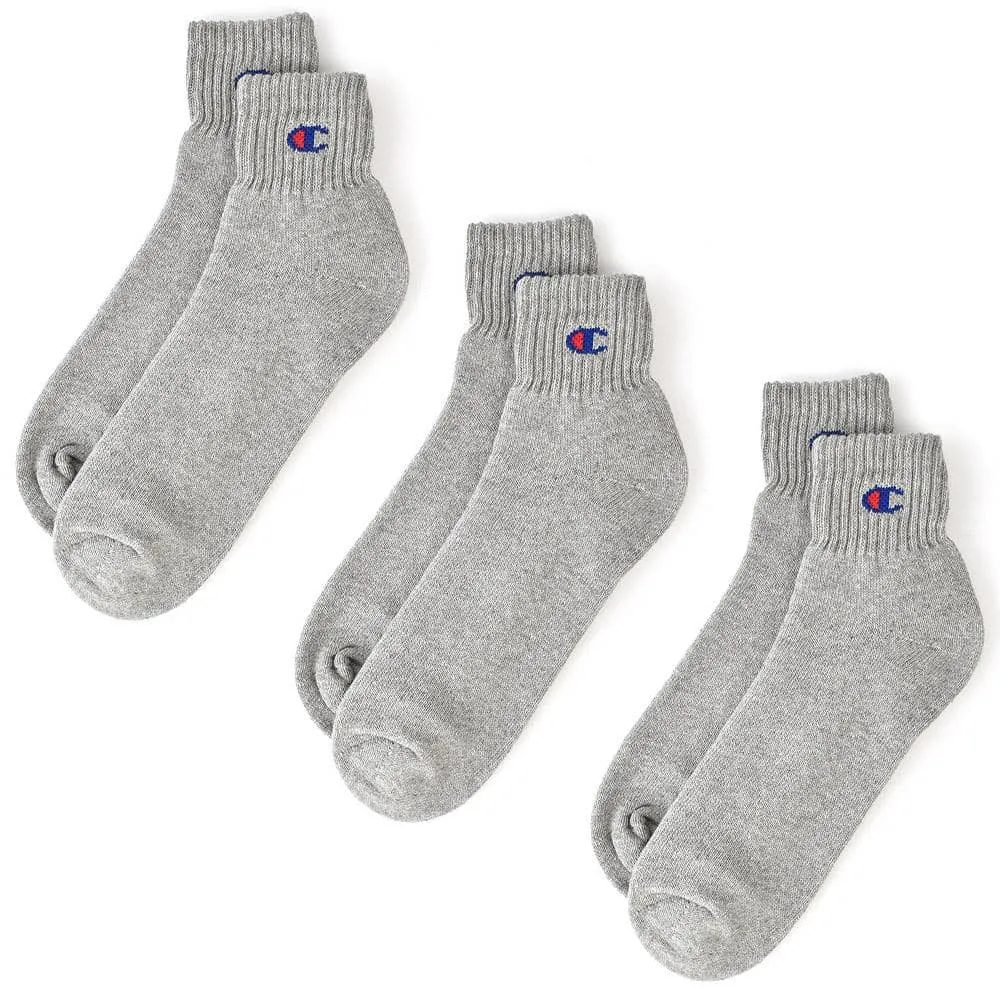 Champion Full Pile Quarter Length Socks Grey