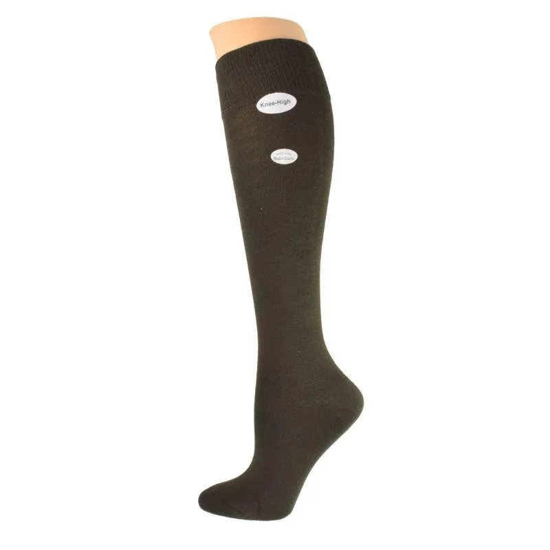 Classic Flat Knit Bamboo Knee Hi Socks 2 pair Pack