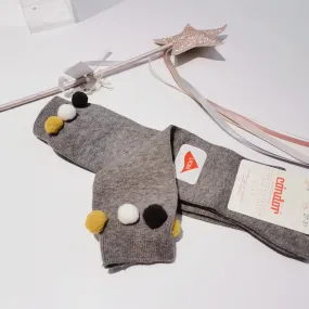 Condor Knee-High Socks with Small Colored Pompoms