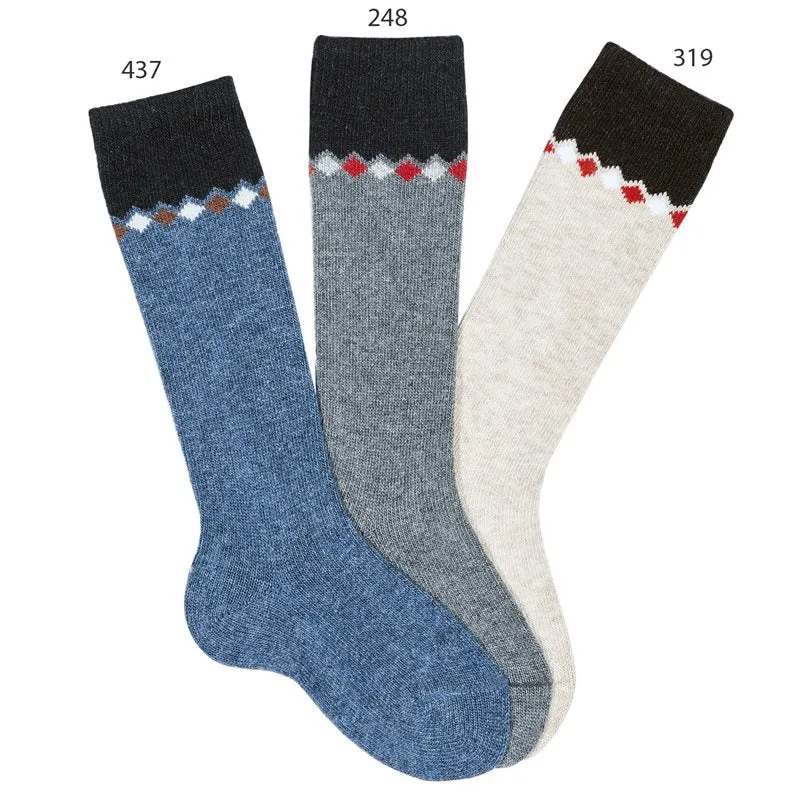 Condor Small Check Knee High Socks