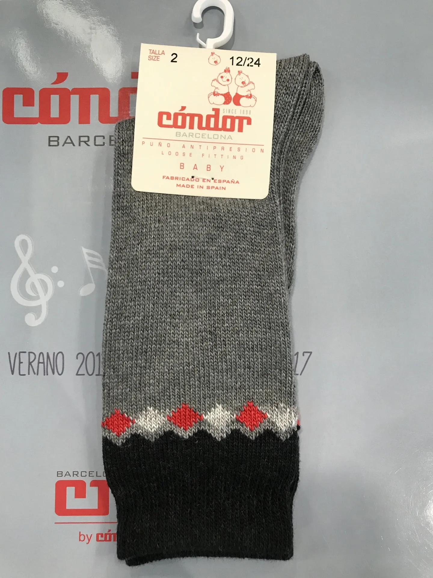 Condor Small Check Knee High Socks