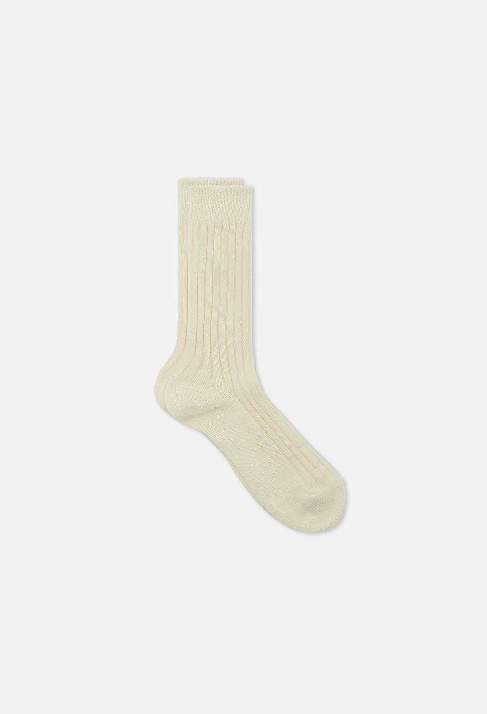 Cotton Crew Socks / Natural