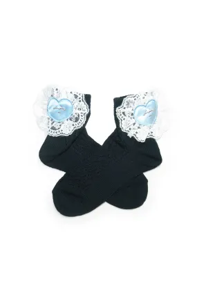 Crying Heart Socks / Black
