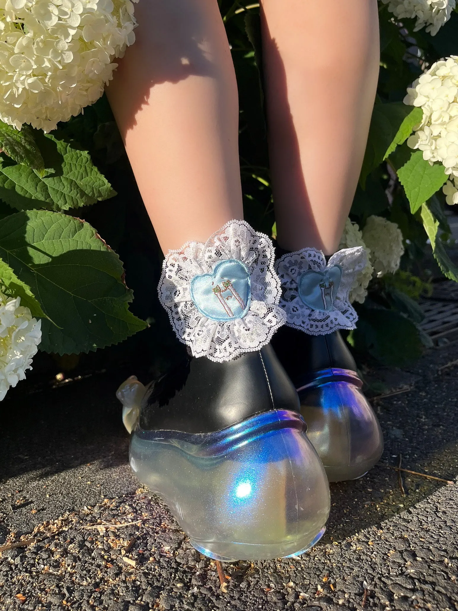 Crying Heart Socks / Black