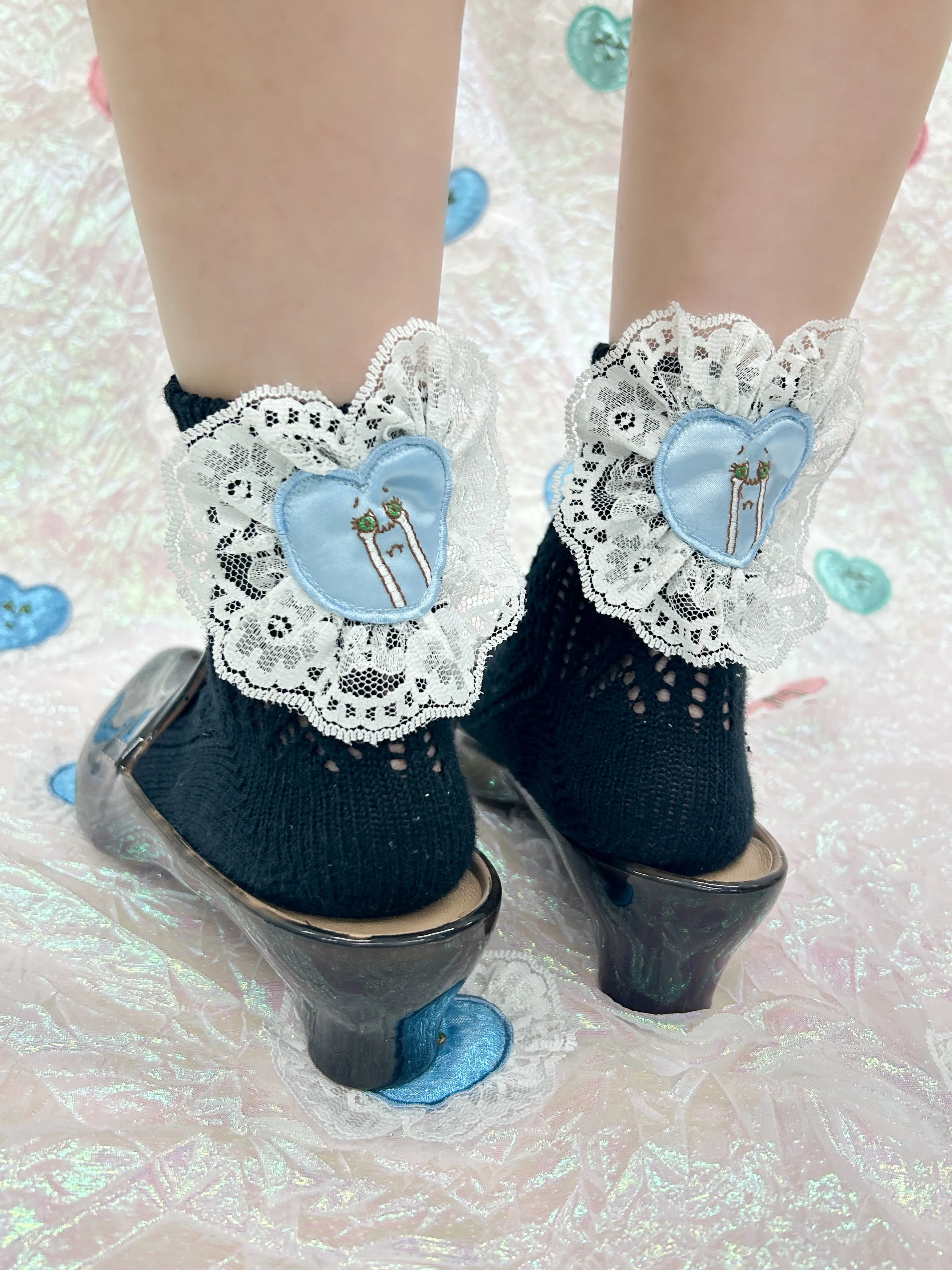 Crying Heart Socks / Black