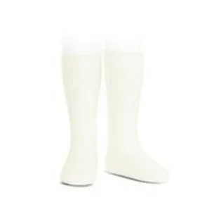 Crème Ribbed Socks