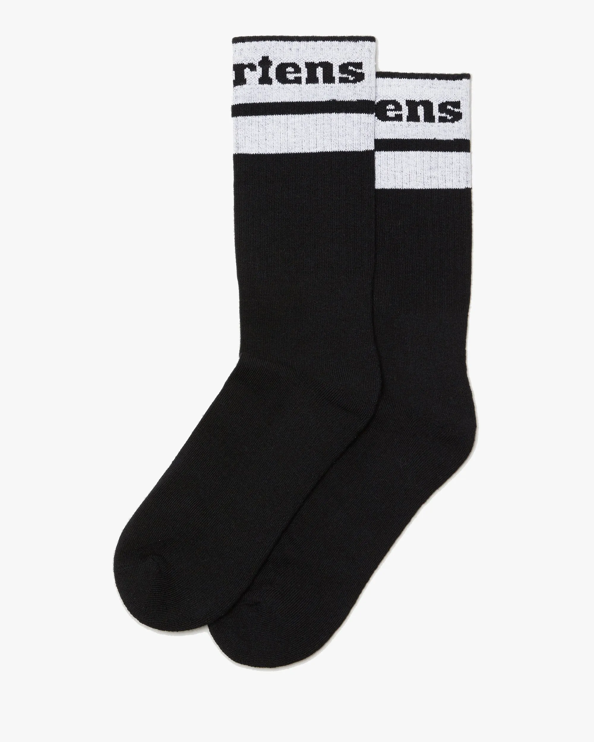 Dr Martens Athletic Logo Organic Cotton Blend Socks - Black / White