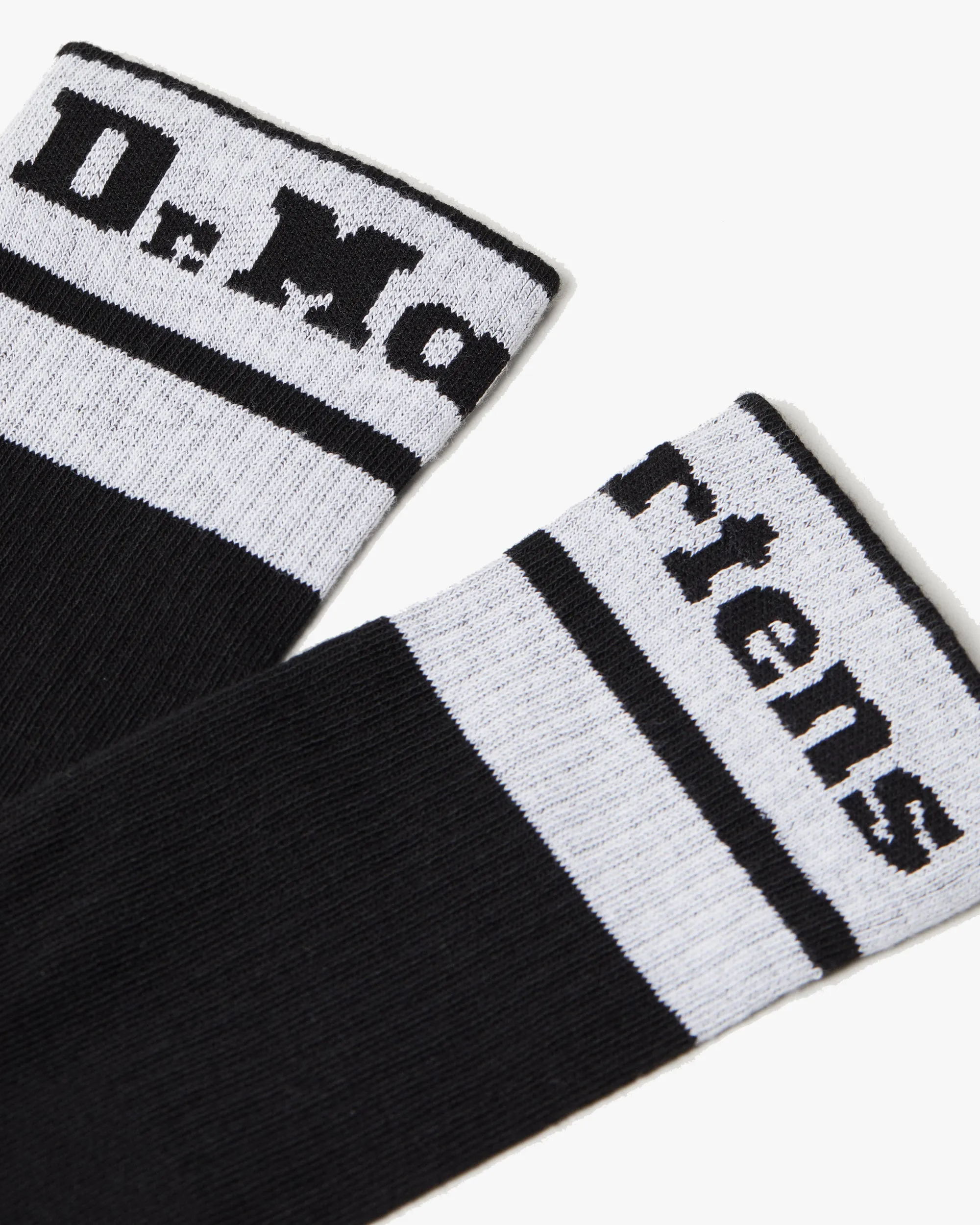 Dr Martens Athletic Logo Organic Cotton Blend Socks - Black / White