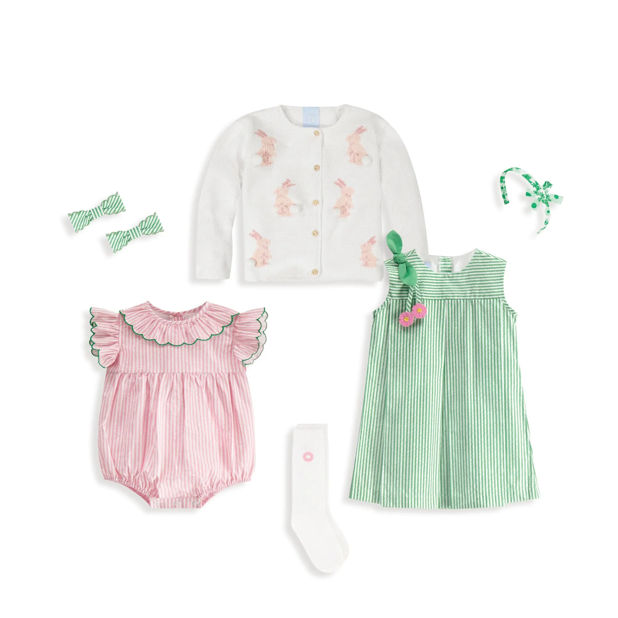 Embroidered Knee High Socks -- Pink Daisy