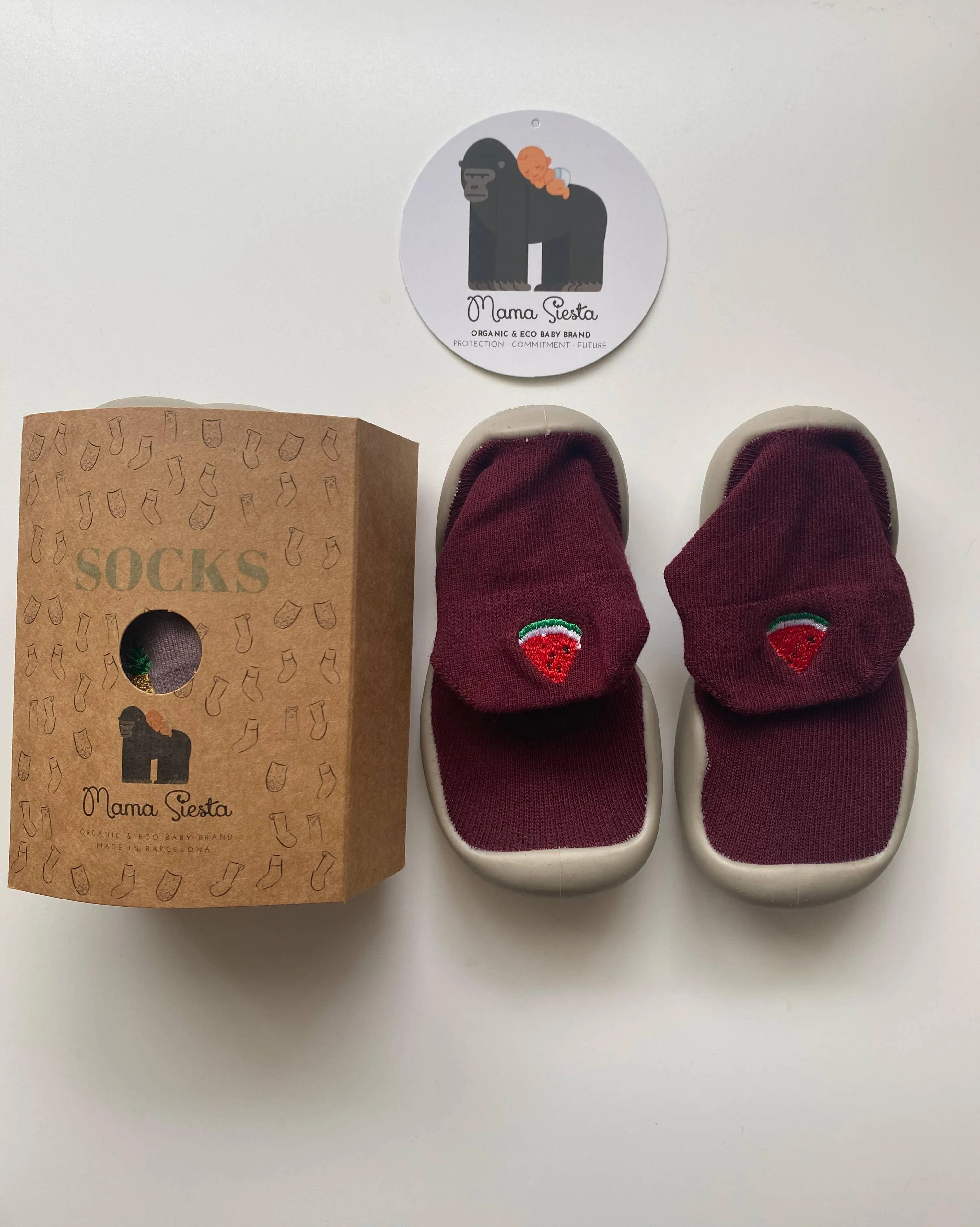 Fruity Shoe Socks - Dark Red/Wine