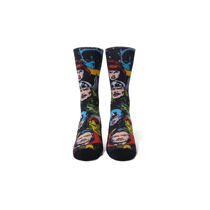 HUF X AVENGERS GALACTIC HEADS CREW SOCKS