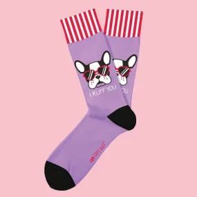 I Ruff You Valentine's Day Socks