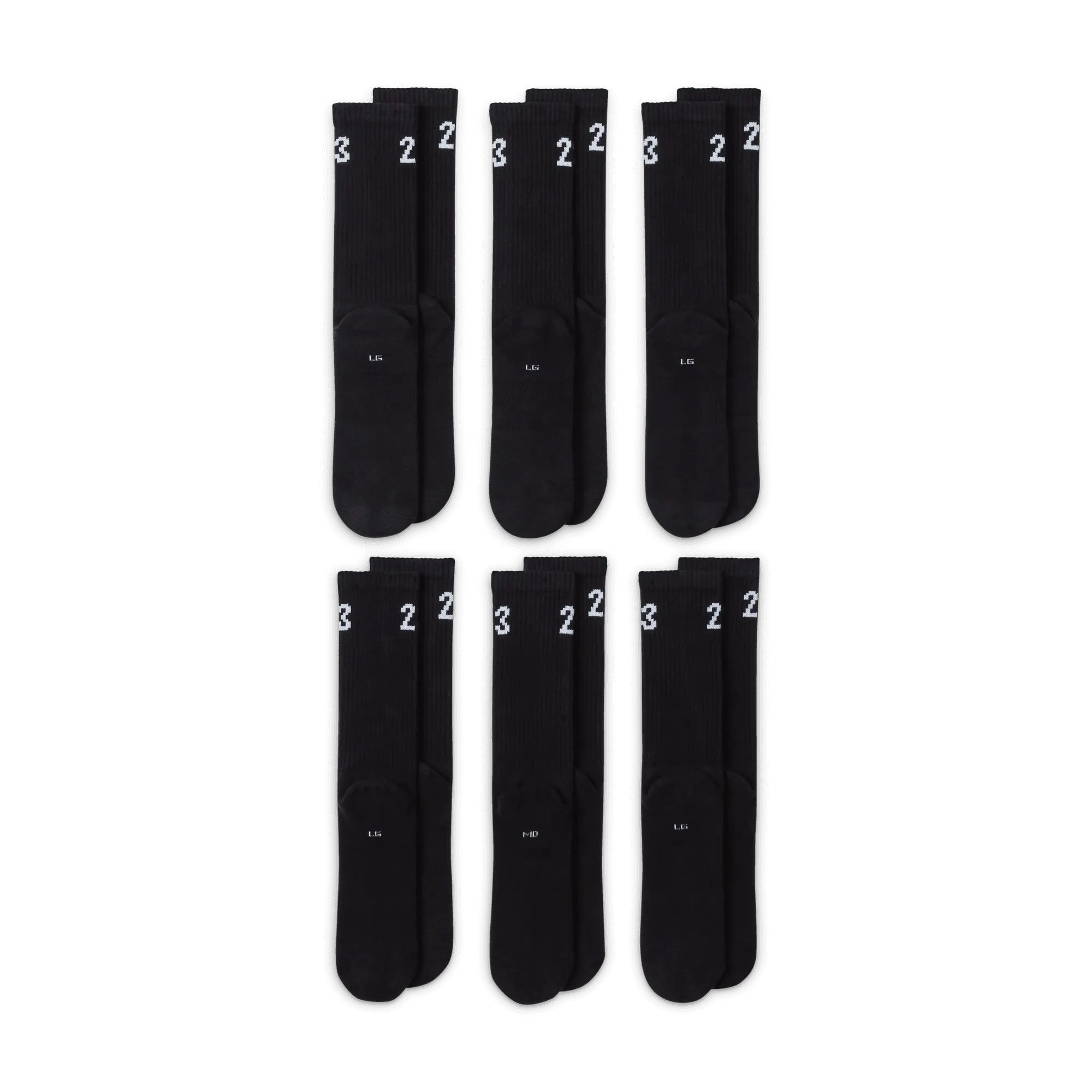 Jordan Essentials Crew Socks (6 Pairs) DH4287-010