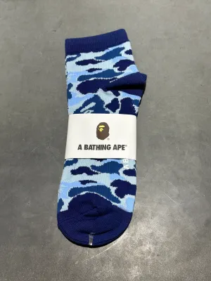 NEW Bape ABC Camo Quarter Socks - Blue Size 8-11 (DAILY)
