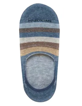 No Show Striped Socks | Brown Mix