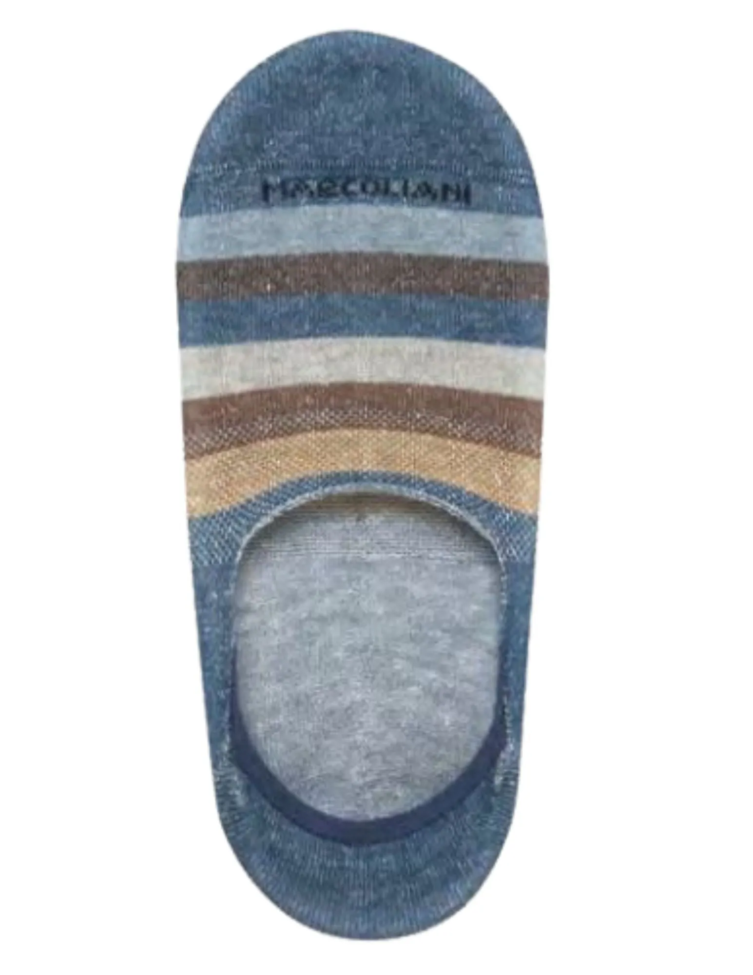 No Show Striped Socks | Brown Mix