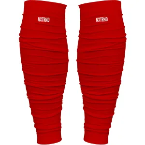 NXTRND Scrunch Football Leg Sleeves Red