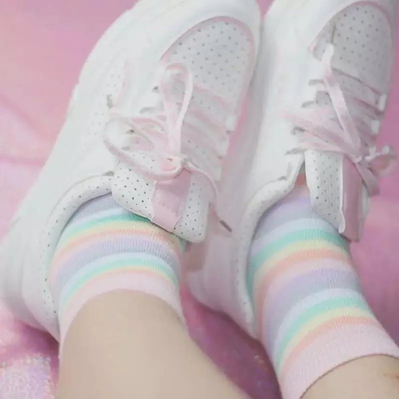 Pretty in pastel socks