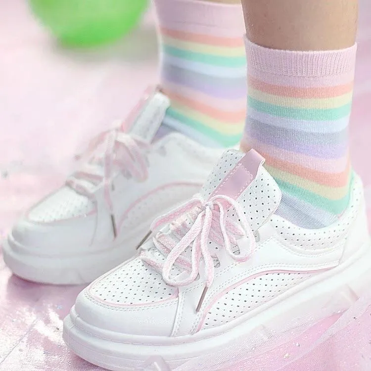 Pretty in pastel socks