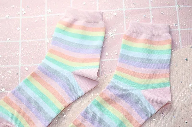 Pretty in pastel socks