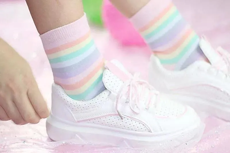 Pretty in pastel socks