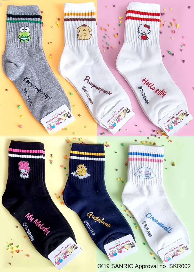 Sanrio Friends Korea - Adorable Sweet Crew Length Socks for Cozy Everyday Wear