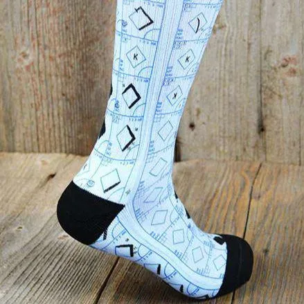 Premium High-Calf Scorebook Sports Socks