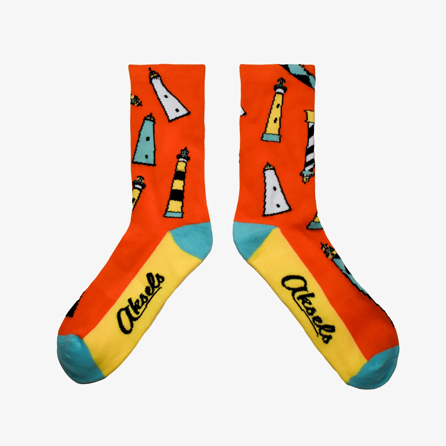 Vibrant Lighthouses Men's & Women's Crew Socks