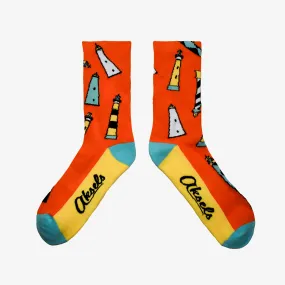Vibrant Lighthouses Men's & Women's Crew Socks