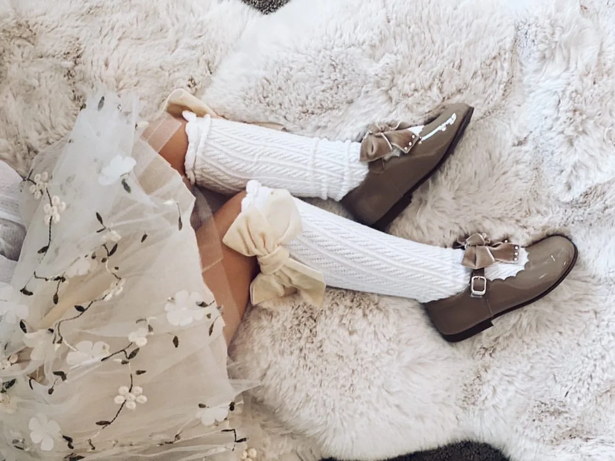 White Knee High Socks